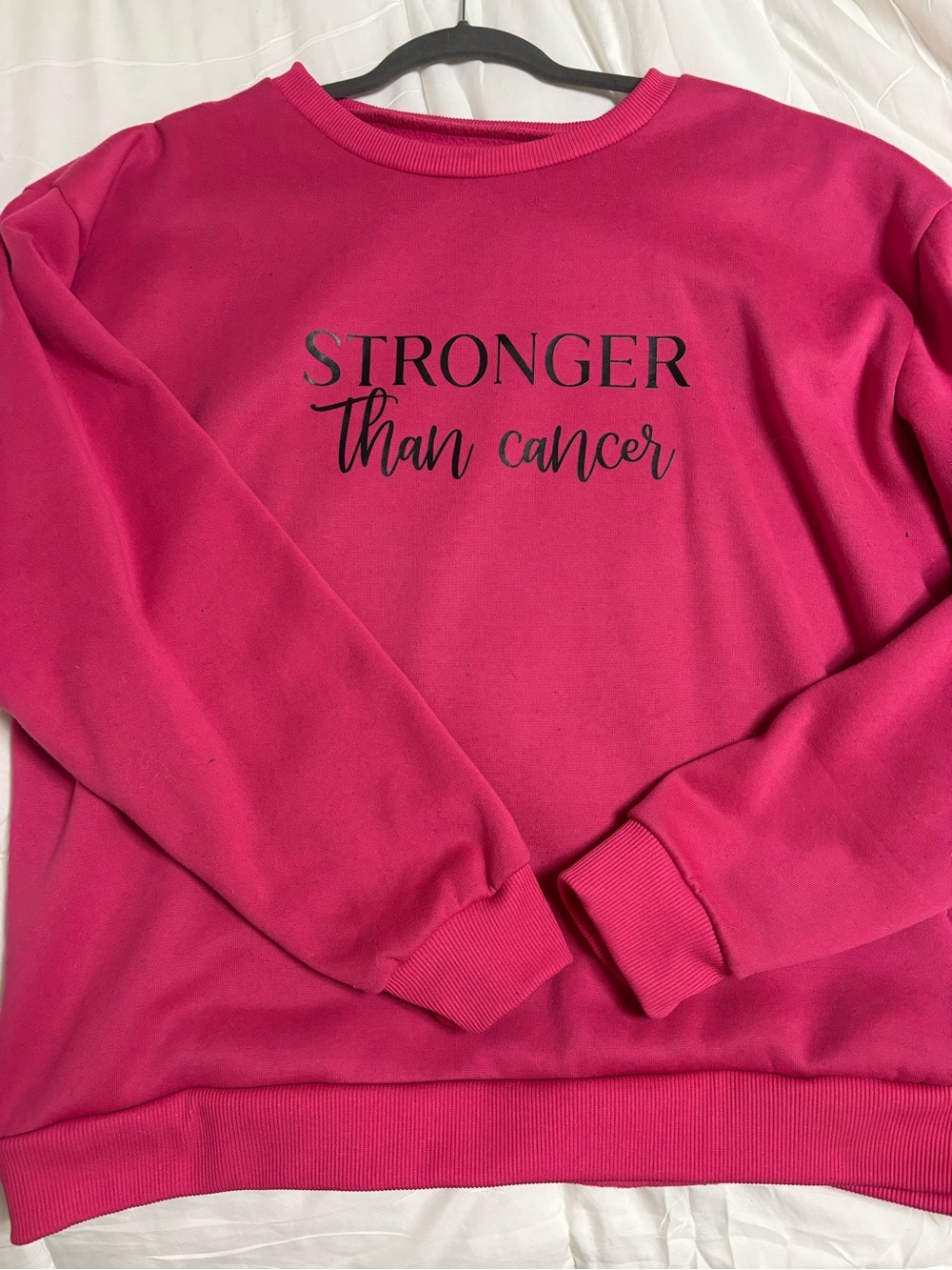 Stronger Than Cancer Pink Crewneck Sweatshirt